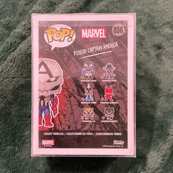 Funko Venom Poison Captain America Pop! Vinyl - White, Black, Blue, Red - Picture 3 of 6